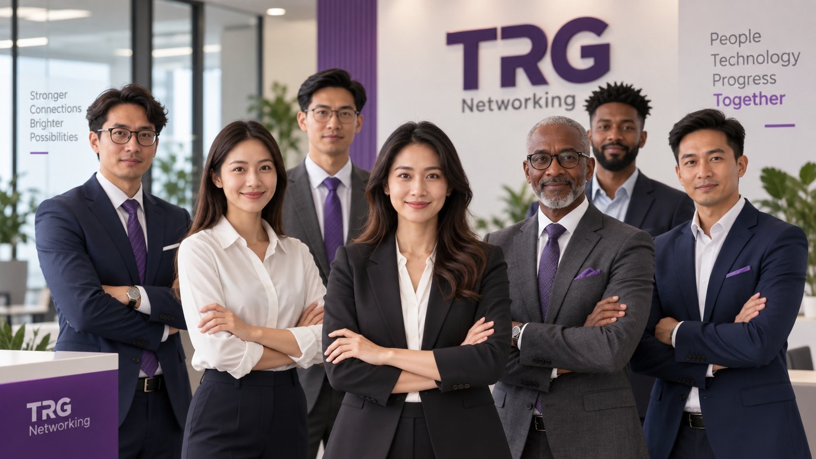 The TRG Networking team collaborating with a client